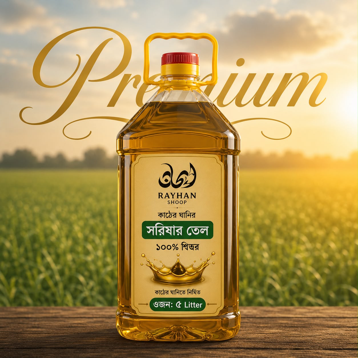 Wood Pressed Mustard Oil - 5 Liters